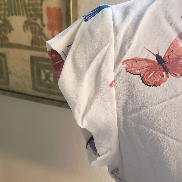 NWT JOIE SILK EXTRA SMALL RUBINA BUTTERFLY BLOUSE - Picture 5 of 7